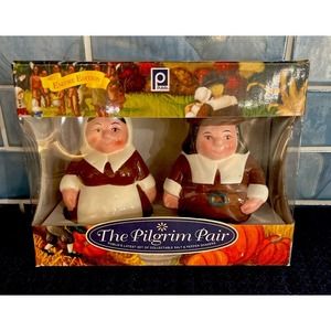 Vintage‎ Publix ENCORE EDITION The Pilgrim Pair Salt Pepper Shakers Thanksgiving